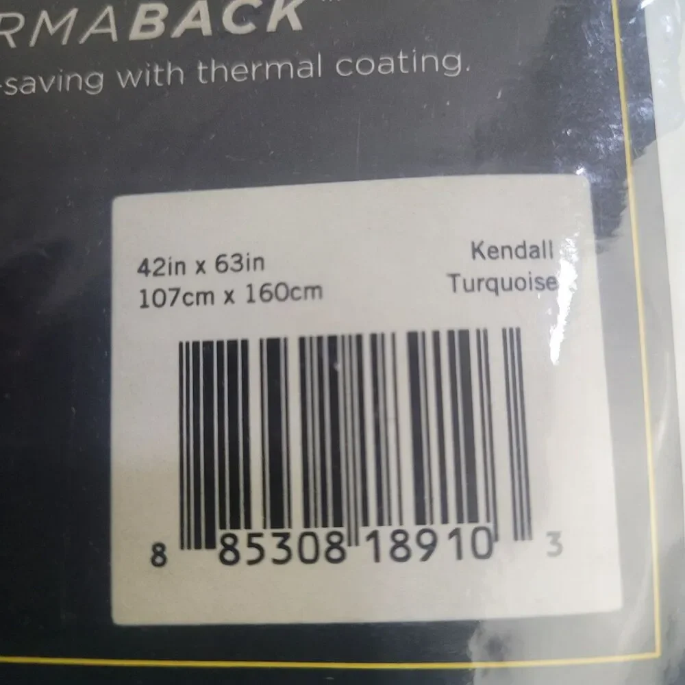 NEW Eclipse Kendall Turquoise Blackout Thermal Curtain Panel 42x63in #CT5